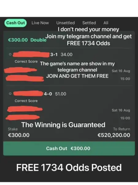 I don’t need your money. Join my Telegram channel and get FREE 1734 odds—no payment required. - 2