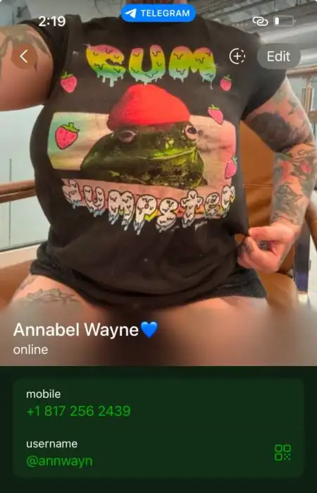 I’m  Annabel Wayne Female Escort available for  hookup & Fun👅🍑
